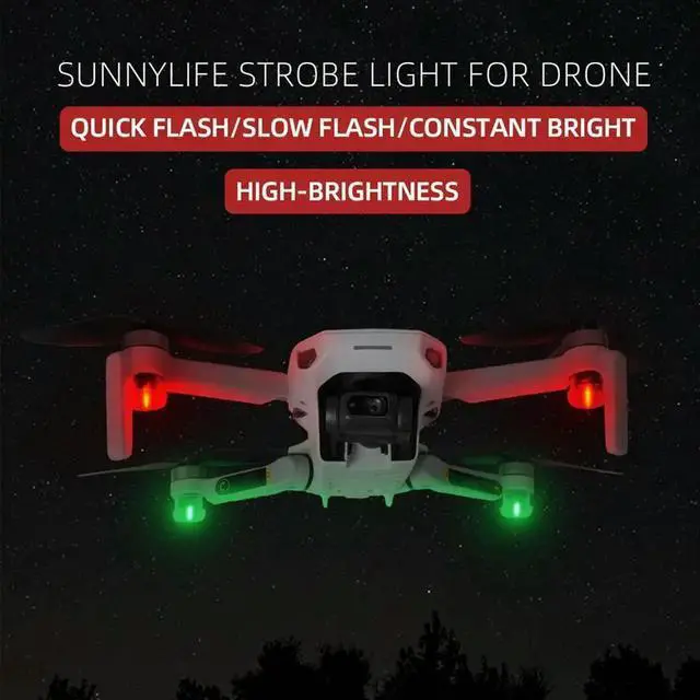 Alt view image 4 of 8 - 4x Drone Flash Strobe Lamp Flight Night Light for Mavic Air 2/Phantom 4 Pro Drone Flight Lights Replacement