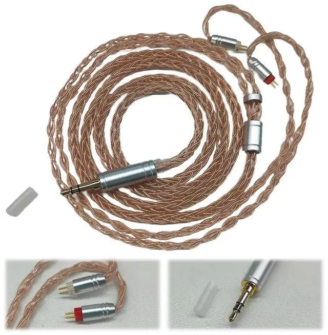 Alt view image 4 of 8 - 1.25m IEM Cable Silver Plated Earphone Cords 2 Pin 0.78mm Long Earbud Cord In Ear Monitor Cable for Audiophile Musician