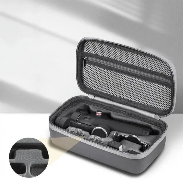 Alt view image 3 of 7 - For Osmo Mobile 7/7 Pro Carrying Case Protective Handbag Shockproof Travel Case Case for Handheld Gimbal&Accessories