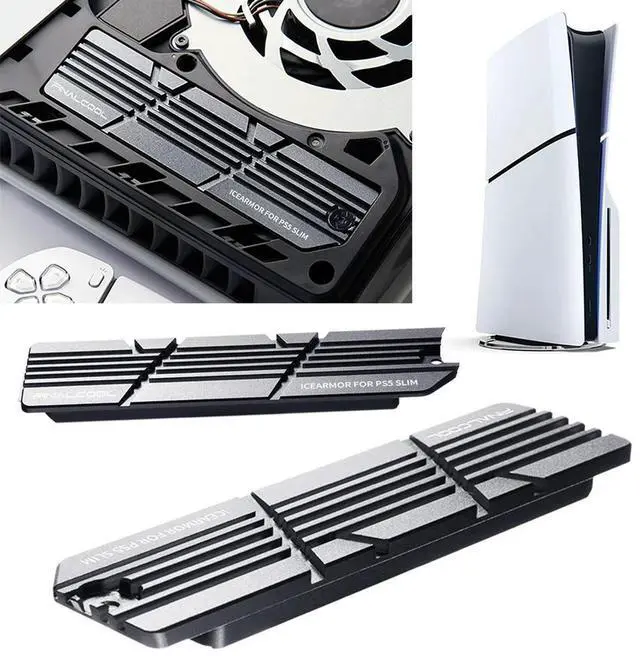 Alt view image 2 of 8 - For PS5 Slim SSD Heatsink with Silicone Pads SSD Heatsink Gasket Cooling Accessories Kit for 2280 M.2 NVMe SSD