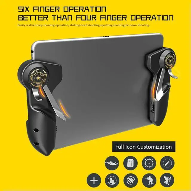 Alt view image 3 of 7 - Portable Triggers Gamepad Dustproof Portable Carrying Tablet Gaming Button Decor for AKpad6K PUBG Controller Joystick
