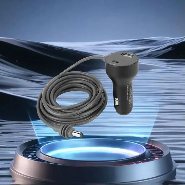 Alt view image 2 of 7 - For Starlink Mini 3-in-1 Cable 12V-24V Cigarette Lighter Adapter USB C/USB A Ports for Starlink Mini Accessories