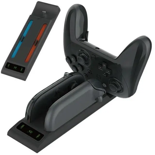 Alt view image 2 of 7 - 2 In 1 Magnetic Charging Stand LED Indicators Small Handle Charging Base Type-C Gamepad Charging Station NS2 PRO Accessories