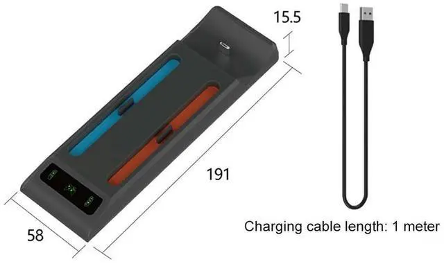 Alt view image 4 of 7 - 2 In 1 Magnetic Charging Stand LED Indicators Small Handle Charging Base Type-C Gamepad Charging Station NS2 PRO Accessories