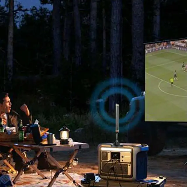 Alt view image 2 of 4 - TV Antenna with Amplified Receiver Strong Aerial Magnetic Base Booster Aerial for Miles Long Range