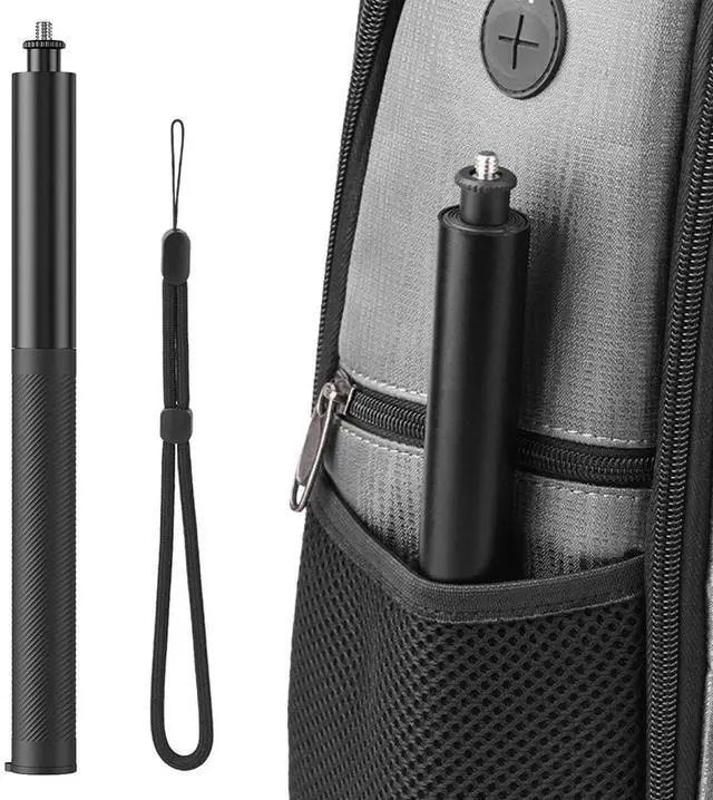 Alt view image 2 of 7 - Carbon Fiber Selfie Stick 1/4 Inch Screw Invisible Selfie Stick Lightweight Extended Monopod for Panoramic Camera Action Camera