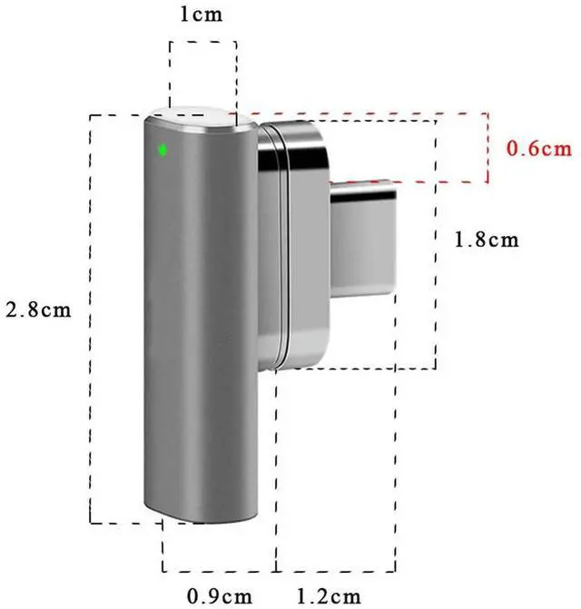Alt view image 2 of 7 - Magnetic Type-C 3.1 USB C Adapter Aluminum Alloy 20Pin Notebook Laptop PD Charging Converter for MacBook