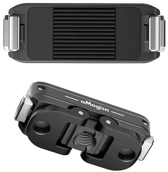 Alt view image 3 of 7 - Camera Expansion Bracket with 2-Prong & 1/4 Thread Magnetic Extension Base for OSMO Action 5 Pro/4/3 Camera Accessories