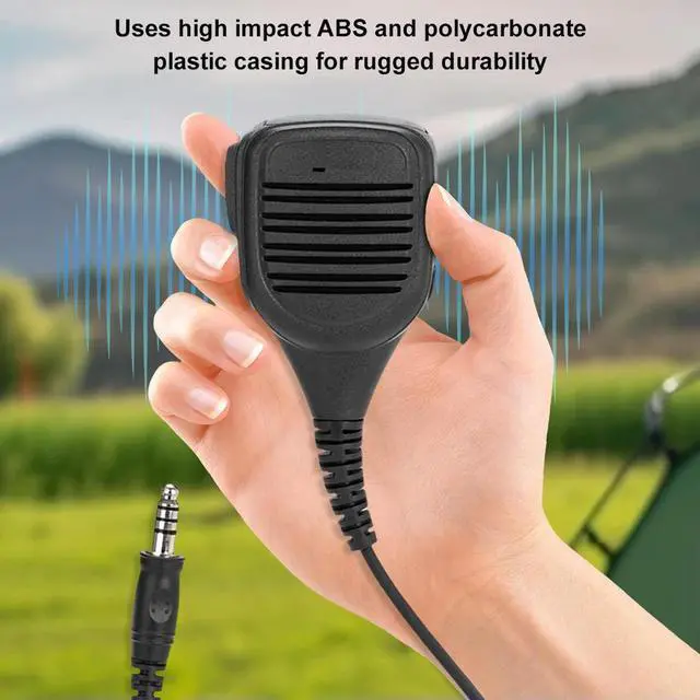 Alt view image 2 of 7 - 7.1mm Speaker Mic Microphone with PTT Walkie Talkie Speaker Microphone Handheld Walkie-talkie Microphone for Walkie Talkie