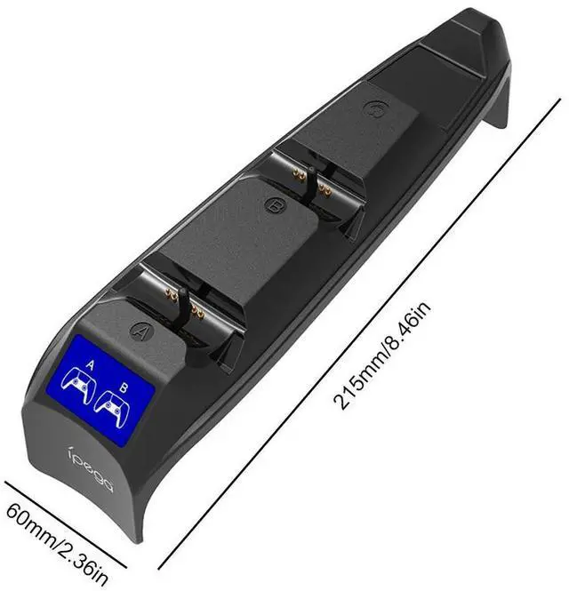 Alt view image 4 of 7 - For PS5 Slim Dual Controller Charging Dock Controller Charger Dock Station with LED Light Controller Charger Replacement