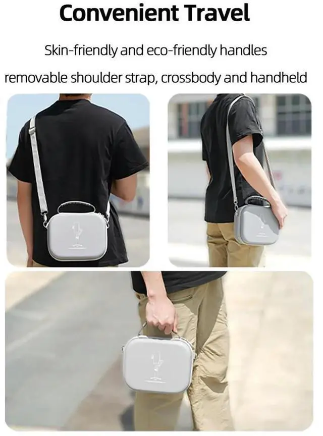 Alt view image 2 of 7 - Carrying Case for Osmo Mobile 7/7 Pro Shockproof Protective Handbag Travel Case Case for Handheld Gimbal&Accessories