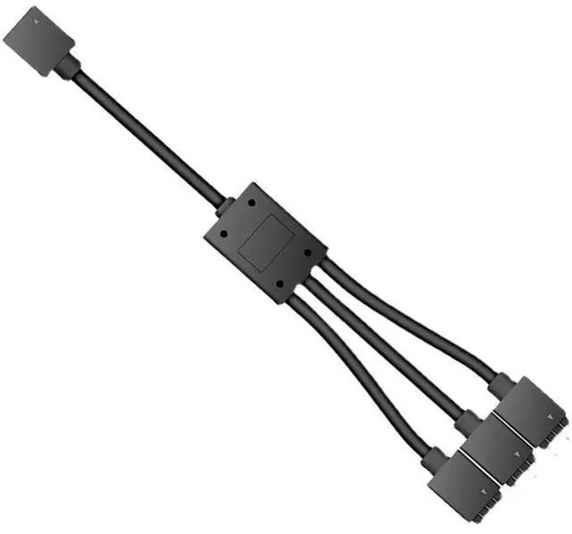 Alt view image 2 of 7 - 5V To 12V RGB Transfer Hub with 3-Way Splitter 5V ARGB To 12V RGB Converter Sync with Motherboard Built-in 50 Color Modes