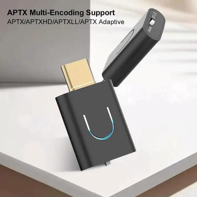 Alt view image 2 of 7 - Audio Transmitter Bluetooth-Compatible 5.4 Audio Adapter with Auracast Audio Dongle Adapter Wireless Adapter for PC TV PS 4/5