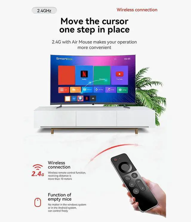 Alt view image 3 of 7 - 2.4G Wireless Keyboard Multifunctional Remote Control Voice Remote Control Mini Keyboard for Android // OS/Linux