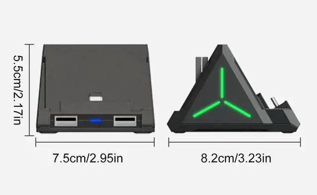Alt view image 4 of 4 - For Switch TV Docking Station TV Adapter with HDMI-Compatible USB Type C Ports TV Dock Base Charger Stand for Nintendo Switch