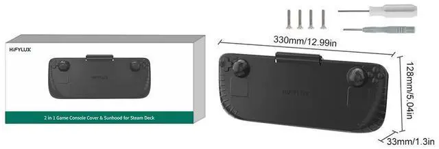Alt view image 2 of 4 - Console Protective Cover with Support Stand Protective Back Case Non-Slip Gamepad Cover Shells Shock-Absorption for Steam Deck