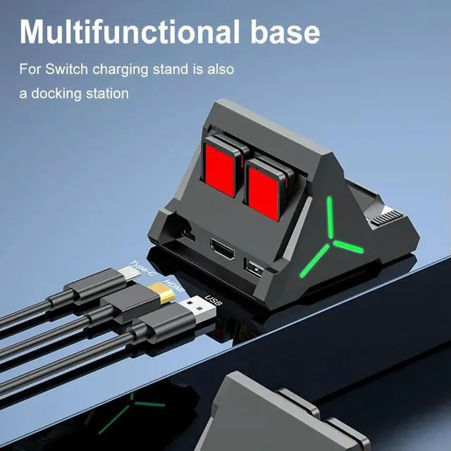 Alt view image 3 of 4 - For Switch TV Docking Station TV Adapter with HDMI-Compatible USB Type C Ports TV Dock Base Charger Stand for Nintendo Switch