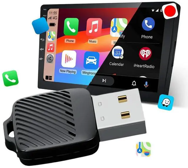 Alt view image 4 of 4 - Wireless Android Auto Carplay Box/Adapter Mini Carplay&Auto Box Dongle Auto Connect Box Plug & Play for Factory Wired Cars