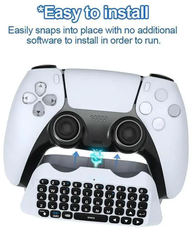 Alt view image 4 of 7 - Gaming Handle Keyboard 3.5mm Keyboard Handle Ergonomics Bluetooth-compatible 3.0 for PS5 Gamepad Mount Mini Keypad