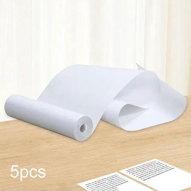 Alt view image 2 of 7 - A4 Paper Inkless 210x30mm 5 Rolls Printing Paper Rolls Oil Resistance White Printer Long Time for School