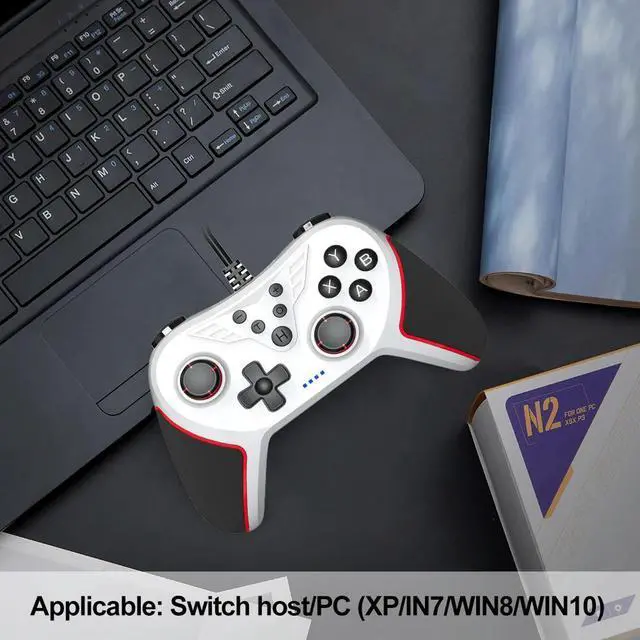 Alt view image 3 of 8 - USB Wired Controller with Vibration Wired Gamepad Wired Gamepad Controller for Nintendo Switch Console PC XP/7/8/10