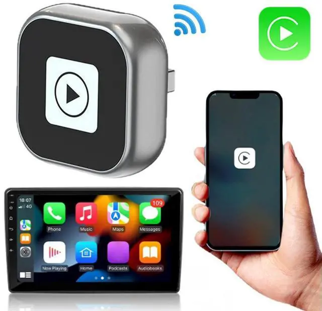 Alt view image 3 of 7 - Wireless Android Auto Carplay Box/Adapter Wireless CarPlay Adapter Convert Wired To Wireless Auto Connect for Factory Wired Cars