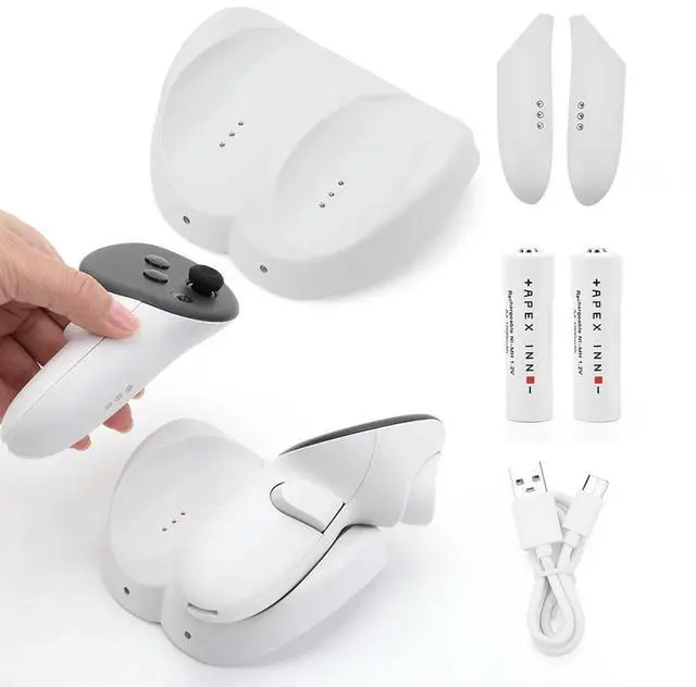 Alt view image 2 of 7 - Controllers Wireless Charging Dock with LED Indicator Controller Charging Station Stand for Oculus/Quest 3 for Quest 3