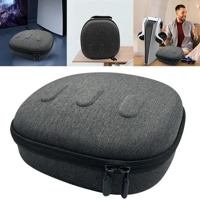 Alt view image 2 of 7 - Travel Carrying Case Shockproof Hard Shell Case Anti-Scratch Portable Bag with Mesh Pocket for Ques 3 VR Headset