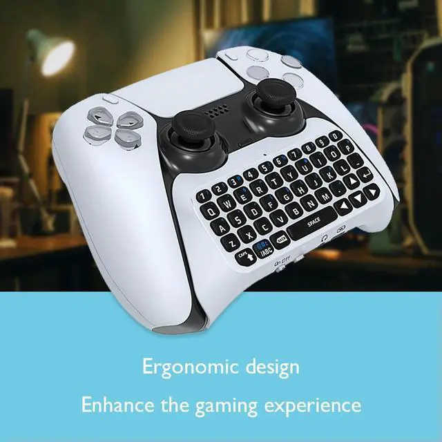 Alt view image 4 of 7 - Wireless Keyboard Controller 3.5mm Wireless Controller Chat Pad Bluetooth-compatible 3.0 for PS5 Gamepad Mount Mini Keypad
