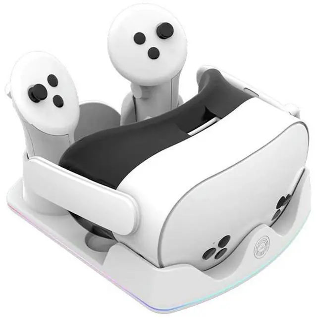 Alt view image 2 of 7 - Charging Dock for Quest 3S Charging Stand Headset Display Stand and Controller Mount for Quest 3S/3/2 VR Headset
