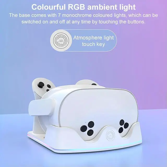 Alt view image 3 of 7 - Charging Dock for Quest 3S Charging Stand Headset Display Stand and Controller Mount for Quest 3S/3/2 VR Headset