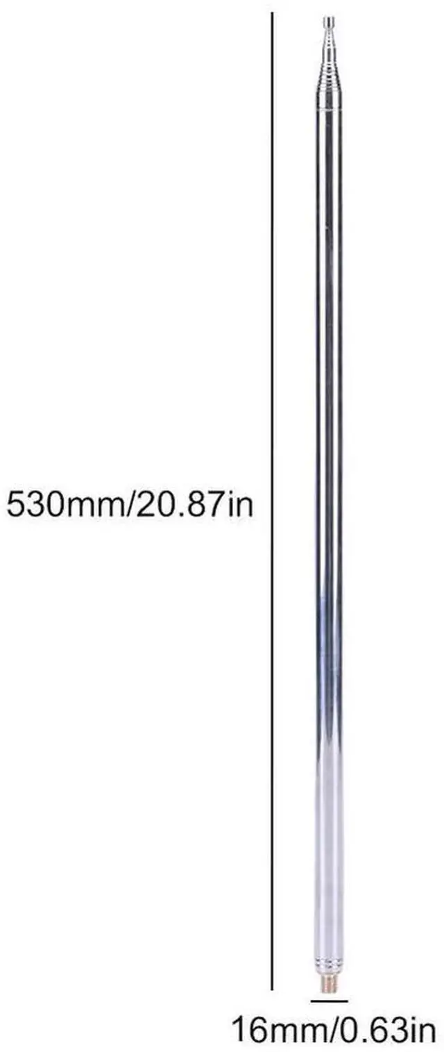 Alt view image 2 of 7 - 5.6M Stainless Steel Telescopic Whips M10 Thread Replacement Antenna Aerial DIY for HF Radio V Antenna GP Antenna Yagi Antenna