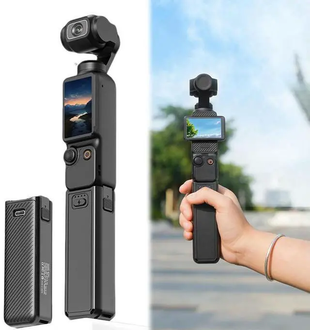 Alt view image 3 of 7 - For Osmo Pocket 3 Sports Camera Hand Grip TYPE-C Charging Action Camera Charging Handle Camera Handle Power Bank