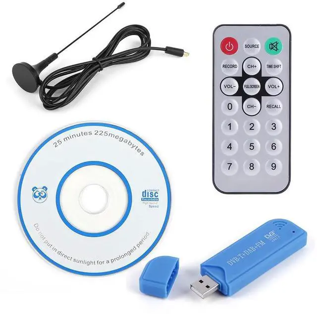 Alt view image 3 of 7 - USB 2.0 TV Stick Tuner with Antenna Frequency Tuner Dongle 25MHz-1760MHz SDR Tuner Receiver for Radio Aircraft Tracking
