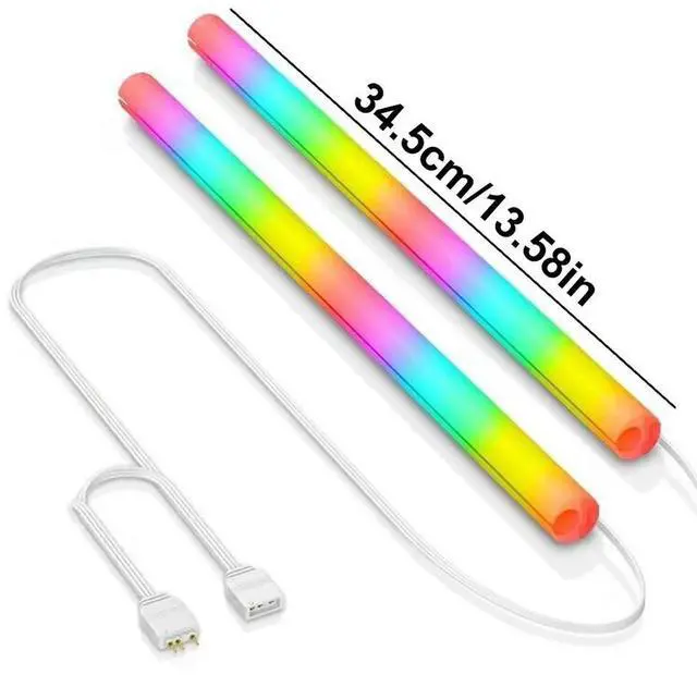 Alt view image 4 of 7 - 2PCS Liquid Water Cooling Light-Emitting Tube Silicone 5V 3Pin ARGB Water Cooling Hose Tube Luminous Sleeve PC Case Decorative