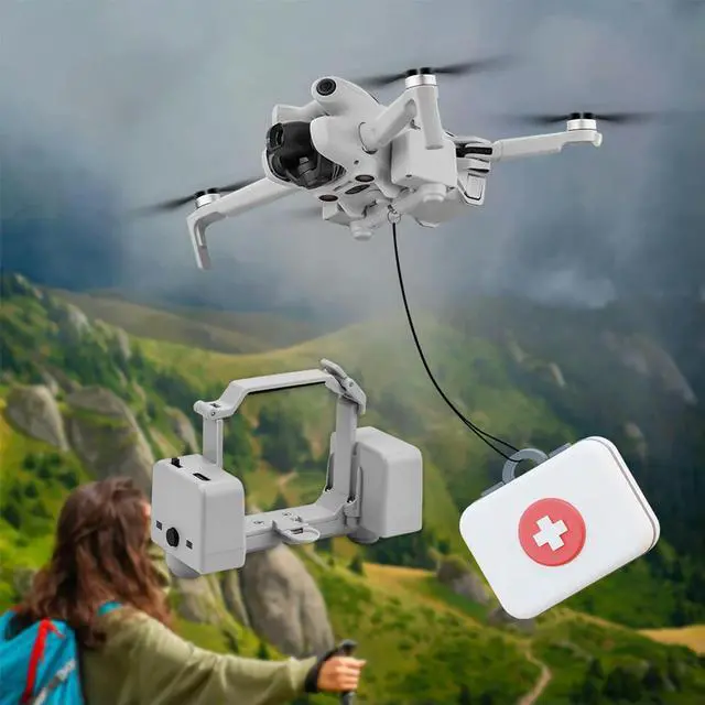 Alt view image 4 of 7 - Air Drop System Fishing Wedding Gift Drone Air Drop Device Drone Air Drop Thrower System for Mini 4 Pro Drone Accessories