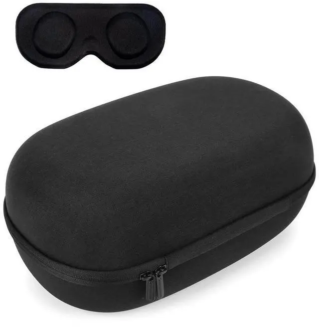 Alt view image 4 of 7 - Carrying Case Bag with Lens Cover Shockproof Portable Bag Mesh Pocket Bag for Quest 3 VR Headset Game Controller