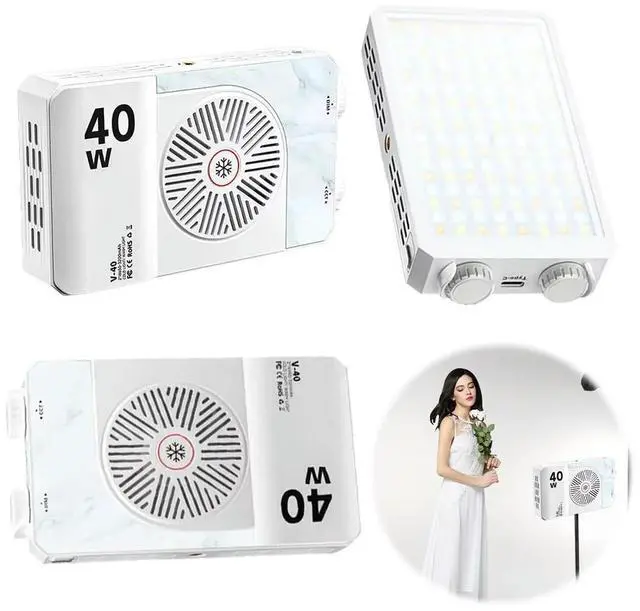 Alt view image 2 of 7 - Handheld Fill Light 2800K-9000K Photography Lighting 4400mAh Rechargeable Portable Light Panel Video Light