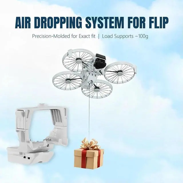 Alt view image 4 of 7 - For Flip Drone Airdrop Thrower System Payload Delivery Thrower Air Dropper Device UAV Airdropper for Fishing/Casting Farther
