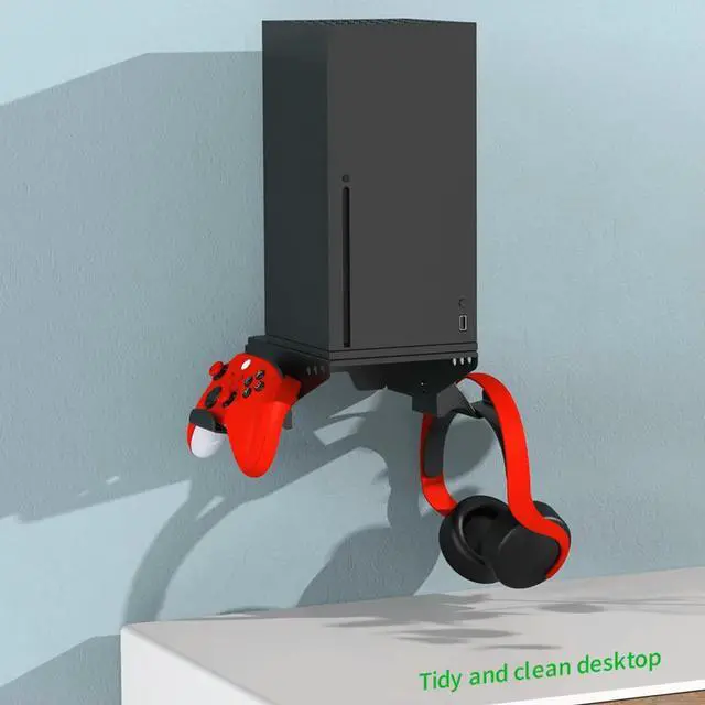 Alt view image 3 of 7 - Rotatable Game Controller Bracket Space Saving Gamepad Headset Stand Fall Prevention Removable Accessories for Xbox Series X