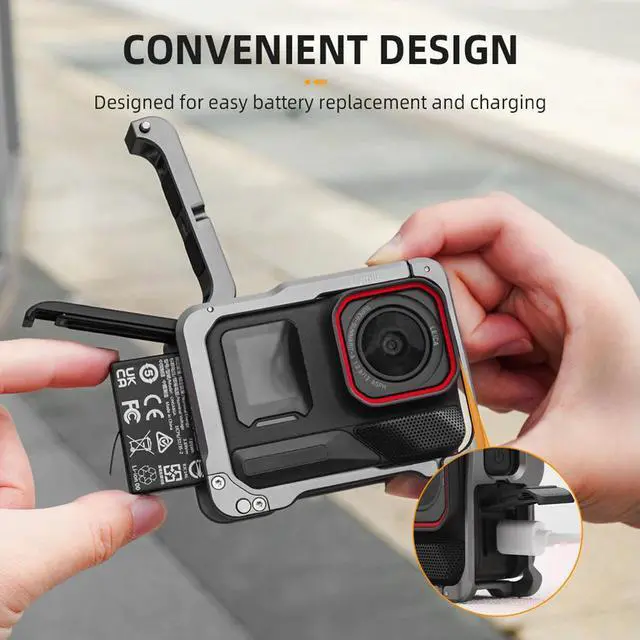 Alt view image 4 of 7 - Aluminum Alloy Cage with Cold Shoe Protective Frame Housing Shell Quick Release Housing Cage for Ace Pro/Ace Pro 2