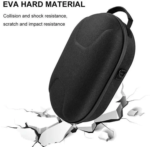 Alt view image 4 of 7 - EVA Carrying Bag Case Waterproof Hard Shell Case Adjustable Shoulder Strap Shockproof Anti-Scratch for Quest 3 VR Headset