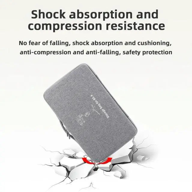 Alt view image 4 of 7 - Carrying Case Anti-fall Shoulder Bag Handbag Shockproof Protective Travel Case for RS 4 Gimbal Stabilizer