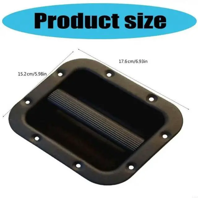 Alt view image 2 of 4 - 2Pcs Black Steel Speaker Cabinet Grips Replacement Easy Transport Sound Accessory Recessed Speaker Handle Replacement