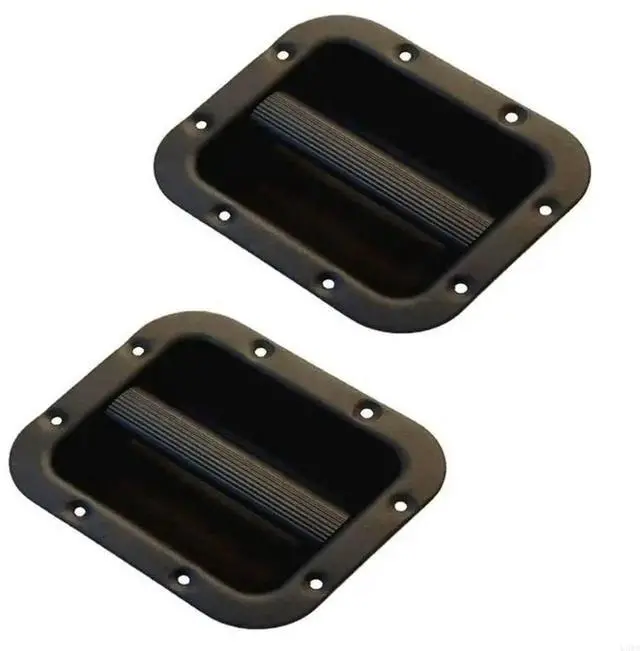 Main image of 2Pcs Black Steel Speaker Cabinet Grips Replacement Easy Transport Sound Accessory Recessed Speaker Handle Replacement