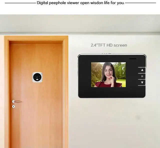 Alt view image 3 of 7 - Night Vision Doorbell Camera Viewer Electronic Video Door Bell Peephole