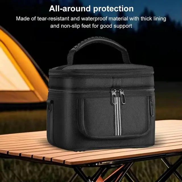 Alt view image 4 of 7 - Carrying Case for Ef Ecoflow River 2 Portable Power Station Bag Protective Case Dustproof Anti-drop with Shoulder Strap & Handle