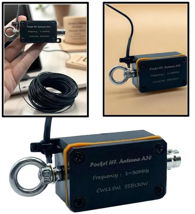 Alt view image 4 of 7 - 1-30MHz Pocket HF Antenna Shortwave Antenna Inverted V Horizontal Balun Long Line Wideband End-fed Antenna w Bag