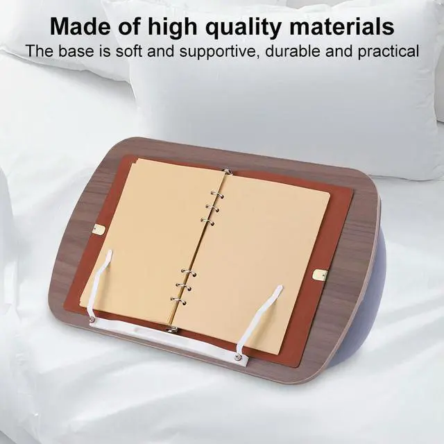 Alt view image 3 of 8 - Lap Beanbag Book Stand Hands Free Lap Book Holder for Book Laptop Pad Lap Desk Pillow Ideal Gift for Book Lovers
