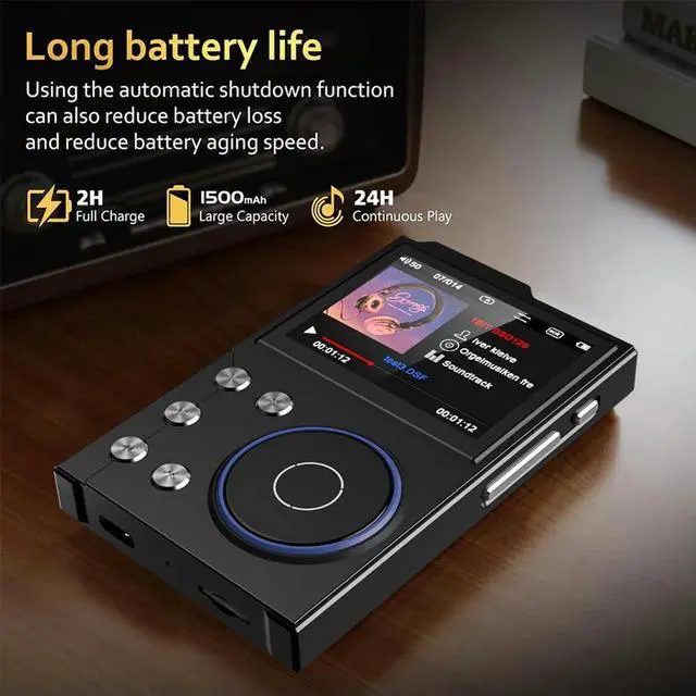 Main image of HiFi MP3 Player Lossless DSD Audio Music Player Bluetooth-Compatible 5.3 HiFi Lossless Audio Player Support Up To 256GB
